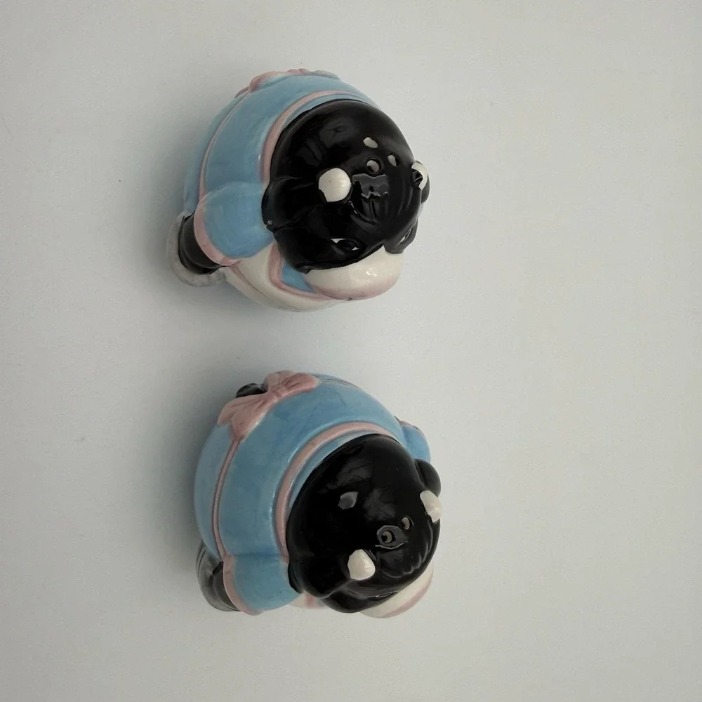 Vintage Milk Carton and Cow Salt And Pepper Shakers Set Anthropomorhic 1990s